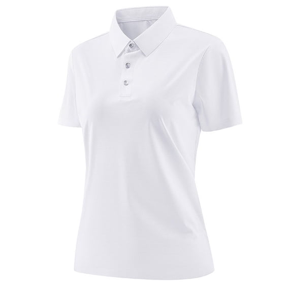 Generic Women's Polos Golf Shirts Button down Short Sleeve Collared Tops Lightweight Moisture Wicking Tennis Work Athletic Top