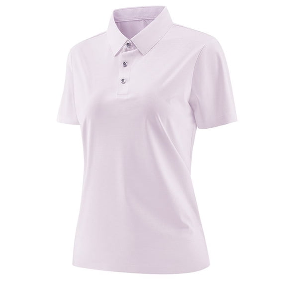 Generic Women's Polos Golf Shirts Button down Short Sleeve Collared Tops Lightweight Moisture Wicking Tennis Work Athletic Top