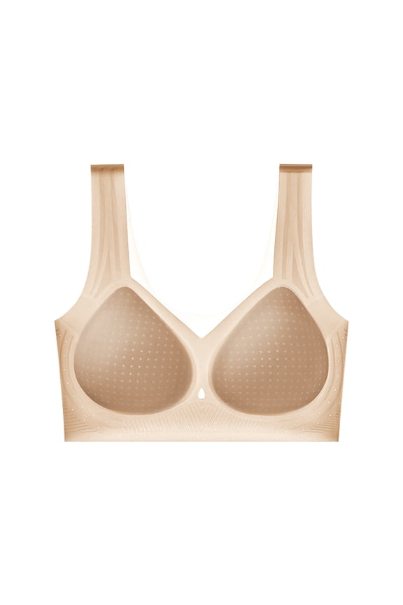Women's Seamless Bra Wide Straps Full Coverage Supportive Sexy Bralette Soft Push-Up Soft Wavy Edge Everyday Bras