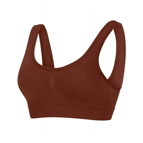 Generic Women's Sports Bra, Seamless Racerback Sports Bra, Moderate Support, Moisture-Wicking, 2 Pack