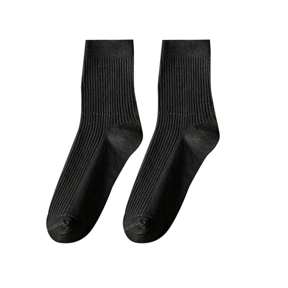 Generic Women's Spring And Autumn Solid Color Comfortable And Breathable Stacked Socks Autumn Socks Women'S Ankle Socks Ladies Crew Socks