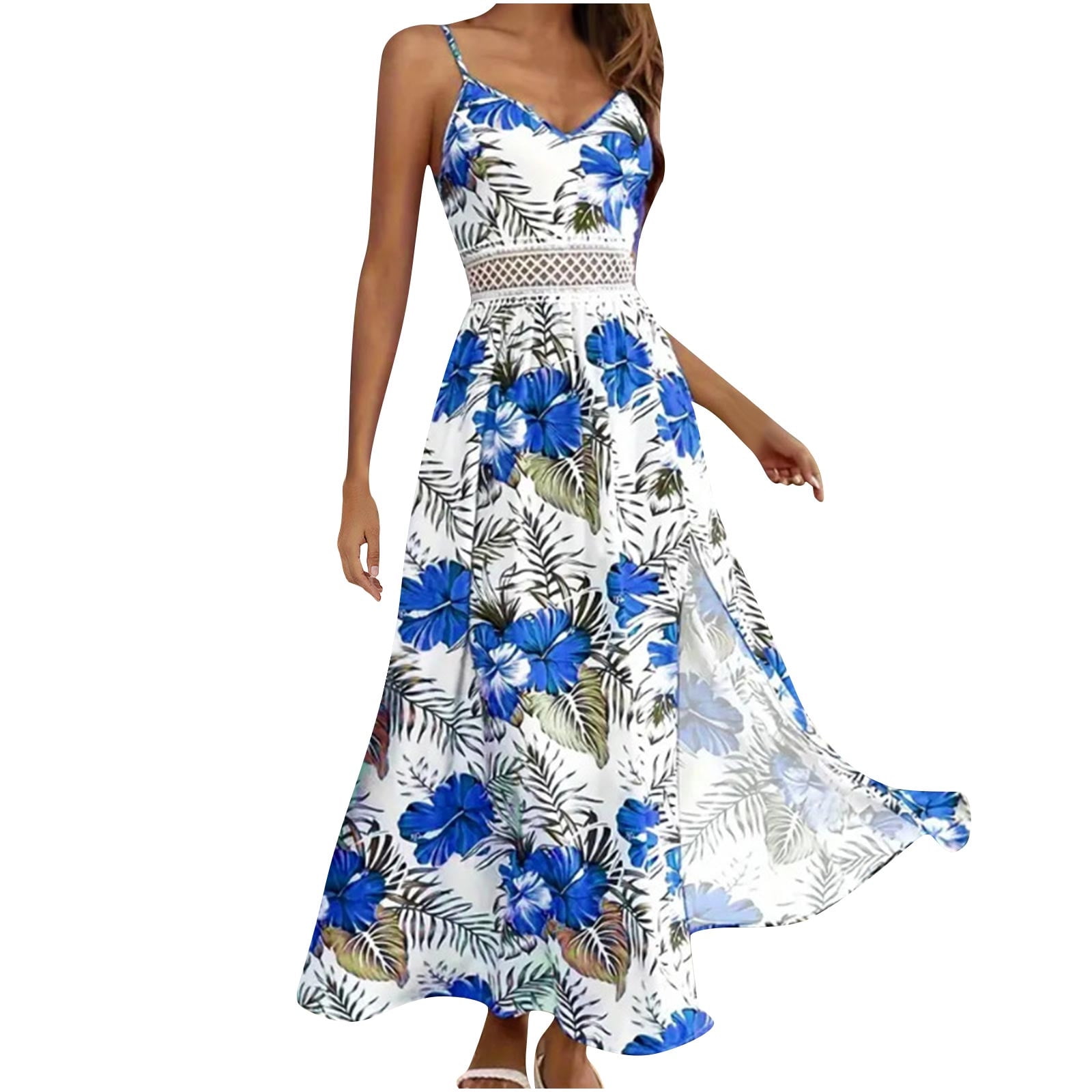 tropical formal dress Avec Les Filles Women's Tropical Satin Asymmetric Drape Mini Dress - Birds of Paradise main image 0