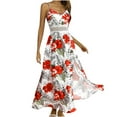 thumbnail image 1 of Generic Women's Summer Dress V Neck Floral Maxi Tropical Long Beach Vacation Side Slit Dress, 1 of 7