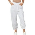 thumbnail image 1 of Generic Women's Summer High Waisted Baggy Pants Casual Cotton Harem Yoga Jogging Capris Slacks with Pockets, 1 of 7