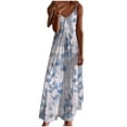 thumbnail image 1 of Generic Women's Summer Maxi Dress Casual V-Neck Sleeveless Bohemian Spaghetti Strap Floral Long Maxi Dress, 1 of 4