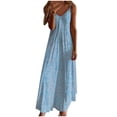 thumbnail image 1 of Generic Women's Summer Maxi Dress Casual V-Neck Sleeveless Bohemian Spaghetti Strap Floral Long Maxi Dress, 1 of 4