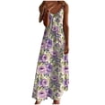 thumbnail image 1 of Generic Women's Summer Maxi Dress Casual V-Neck Sleeveless Bohemian Spaghetti Strap Floral Long Maxi Dress, 1 of 4