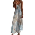 thumbnail image 1 of Generic Women's Summer Maxi Dress Casual V-Neck Sleeveless Bohemian Spaghetti Strap Floral Long Maxi Dress, 1 of 4