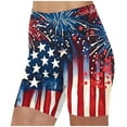 thumbnail image 1 of Generic Women's Yoga Short High Waisted USA Flag 4th July Patriotic Shorts Slim Fit Workout Biker Running Sport Short, 1 of 4