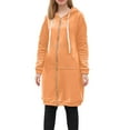 thumbnail image 1 of Generic Women's Zip Up Long Hoodies Oversized Long Sleeve Drawstring Hooded Sweatshirts Fall Winter Fleece Jackets with Pockets, 1 of 6