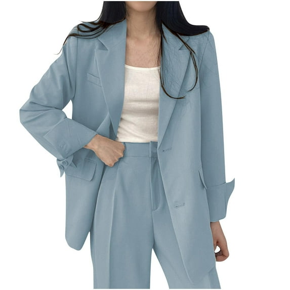 Generic Womens Blazers Casual Suit Jacket Oversized Open Front Long Sleeve Spring Fall Jackets Work Office Business Suit Blazer