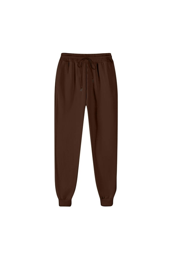 Womens Casual Jogger Workout Sweatpants High Waist Baggy Drawstring Lounge Fleece Comfy Trouser with Pockets