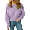 thumbnail image 1 of Generic Womens Cropped Sweatshirt Crewneck Workout Casual Sweatshirts Loose Fit Workout Trendy Winter Fall Sweatshirt, 1 of 4