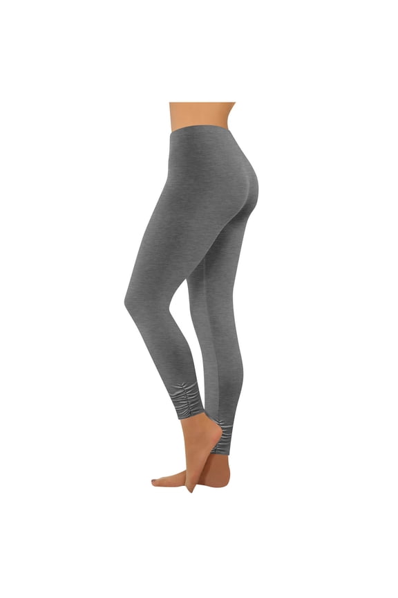 Womens Cut Out Fitness Yoga Pants Casual Comfort Solid Color High Waist Legging Fashion Cozy Cropped Pants