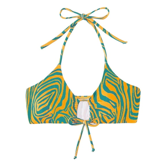 Generic Womens Cute Bikini Top Bathing Suit Self Tie Spaghetti Straps String Bikini Tops Sexy Swimsuit Tops for Beach Pool