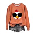 thumbnail image 1 of Generic Womens Cute Turkey Thanksgiving Sweatshirt Long Sleeve Sweatshirts Thanksgiving Printed Loose Casual Tops, 1 of 3