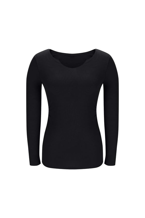 Womens Fall Square Neck Shirt Trendy Long Sleeve Slim Fit Tops with Built-in-Shelf Bra Knit Basic Blouse 2025 Clothes