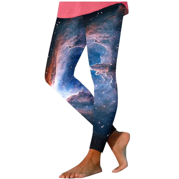 Generic Womens High Waisted Leggings Fashion Printed Stretchy Compression Leggings Seamless Workout Yoga Pants