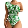 thumbnail image 1 of Generic Womens One Piece Swimsuits One Shoulder Tummy Control Ruffle Bathing Suit Slimming Floral Print Beach Swimwear, 1 of 5