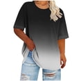 thumbnail image 1 of Generic Womens Oversized T Shirts Loose Fit Short Sleeve Tees V Neck Color Block Summer Tops 2026 Summer Fashion, 1 of 5
