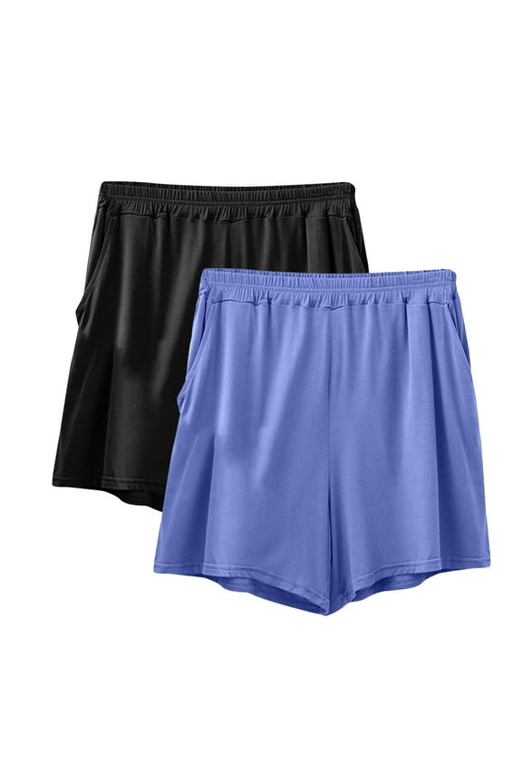 Womens Plus Size Shorts Comfy Elastic Waist Loungewear Short Summer Going Out Soft Workout Shorts