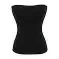 thumbnail image 1 of Generic Womens Solid Color Tube Top Sexy Strapless Side Split Off The Shoulder Trendy Bandeau Top Summer Casual Tank Tops, 1 of 2