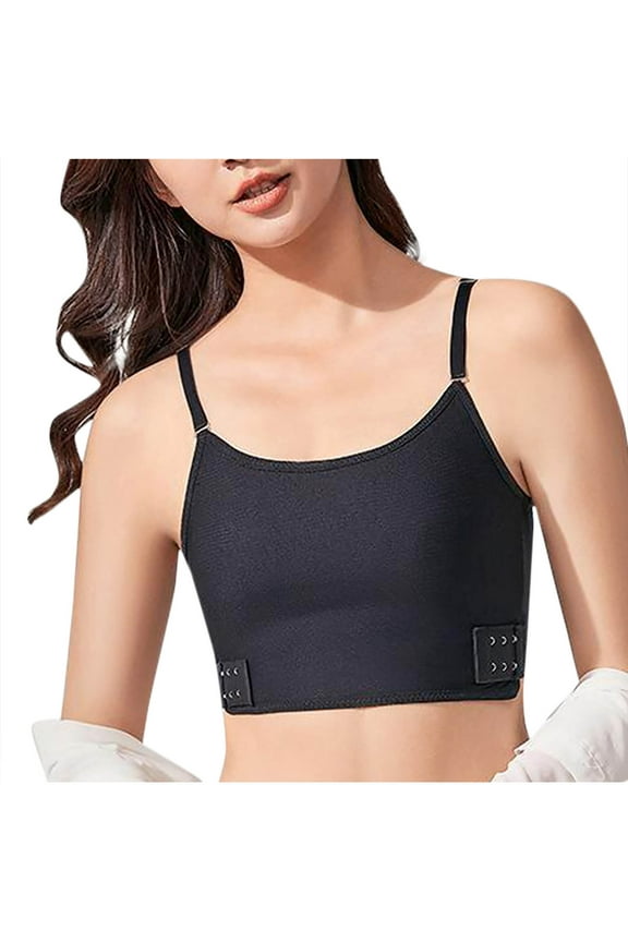 Womens Sports Bras Full Coverage Adjustable Chest Binder Bra Breathable Cool Liftup Minimizer Bras Cozy
