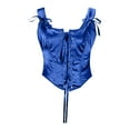 thumbnail image 1 of Generic Womens Vintage Grommet Lace Up Tie Front Corset Bustier Shapewear Top Renaissance Corset Tops, 1 of 5