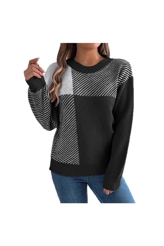 Womens Warm Sweater Long Sleeve V Neck Oversized Pullover Sweaters Casual Soft Warm Fall Winter Knitted Tops Clothes