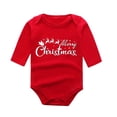 thumbnail image 1 of Generic Xmas Baby Boys Girls Letter Cute Long Sleeve Romper Outfit Christmas Clothes Autumn Winter Clothes for Holiday Party Christmas（18-24 Months Red）, 1 of 3
