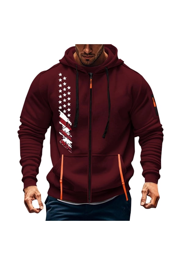 Zipper Hoodies for Men Fall Fashion Casual Tactical Hoodie Long Sleeve Multi-Pockets Winter Work Jacket with Pocket