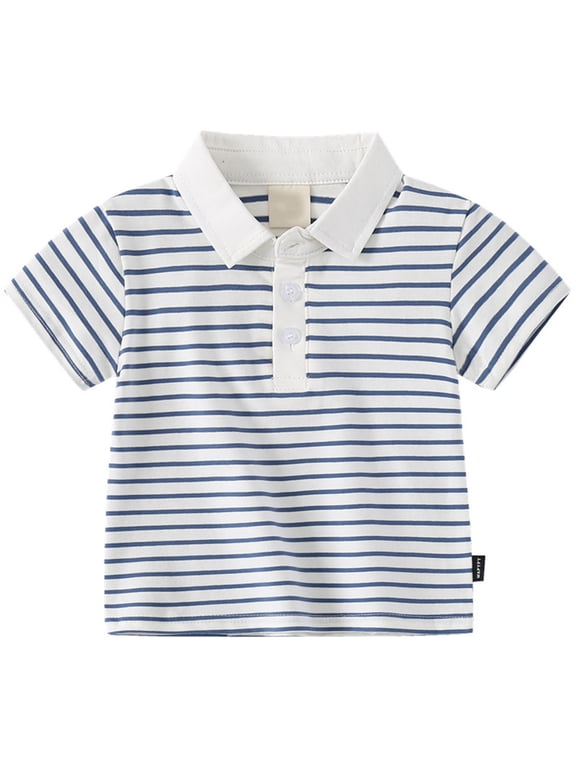 boys 5t shirts Summer Toddler Boys Girls Short Sleeve Stripe Letter Prints T Shirt Tops