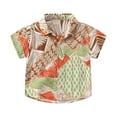thumbnail image 1 of Generic boys' t to shirts Toddler Boys Button Down Hawaii Shirts Short Sleeve Tropical Shirt Tops For Kids Toddlers For 2 To 8 Years Old, 1 of 6