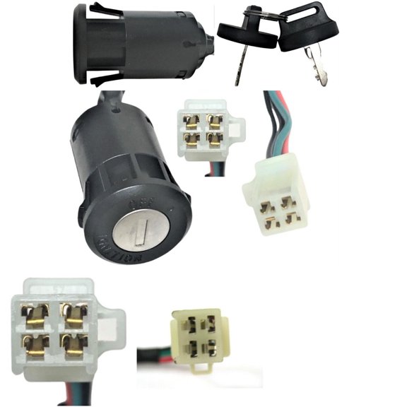 Generic #keypart244231 Ignition Switch for Vitacci 125cc Rider 10 & DLX125 ATV Key Ignition Switch - Black, 1 Set