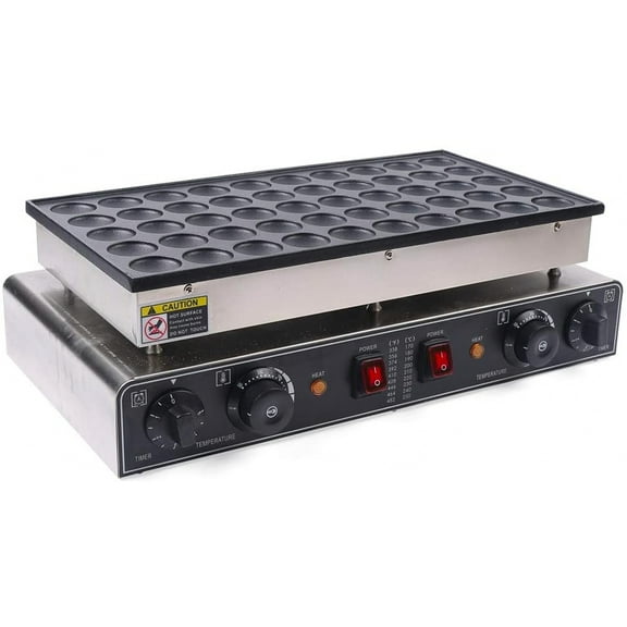 GenericPro Mini Dutch Pancake Maker | 50 Poffertjes | Dual Thermostat