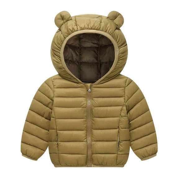 Generisch 2025 Child Toddler Child Baby Boy Solid Winter Hooded Coat Jacket Thick Warm Outerwear Clothes Outfits Children Safety Vests