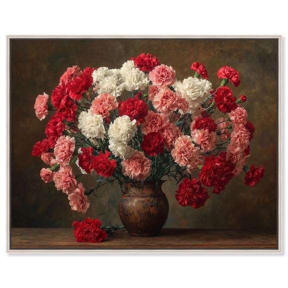 Generous Bouquet I Canvas Print Kitchen Wall Art by Art Remedy, Silver Frame, 36 x 30