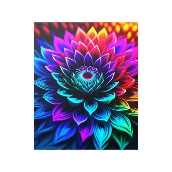 Generous Business Abstract Contemporary Colorful Mandala Art Print