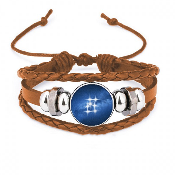 Generous Kind Beautiful Lucky Stars Bracelet Wristband Leather Jewelry Ornament