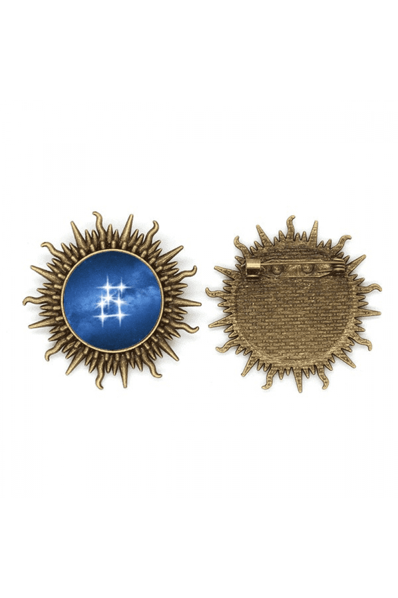 Generous Kind Beautiful Lucky Stars Metall Sonne Brosche Haken Pin