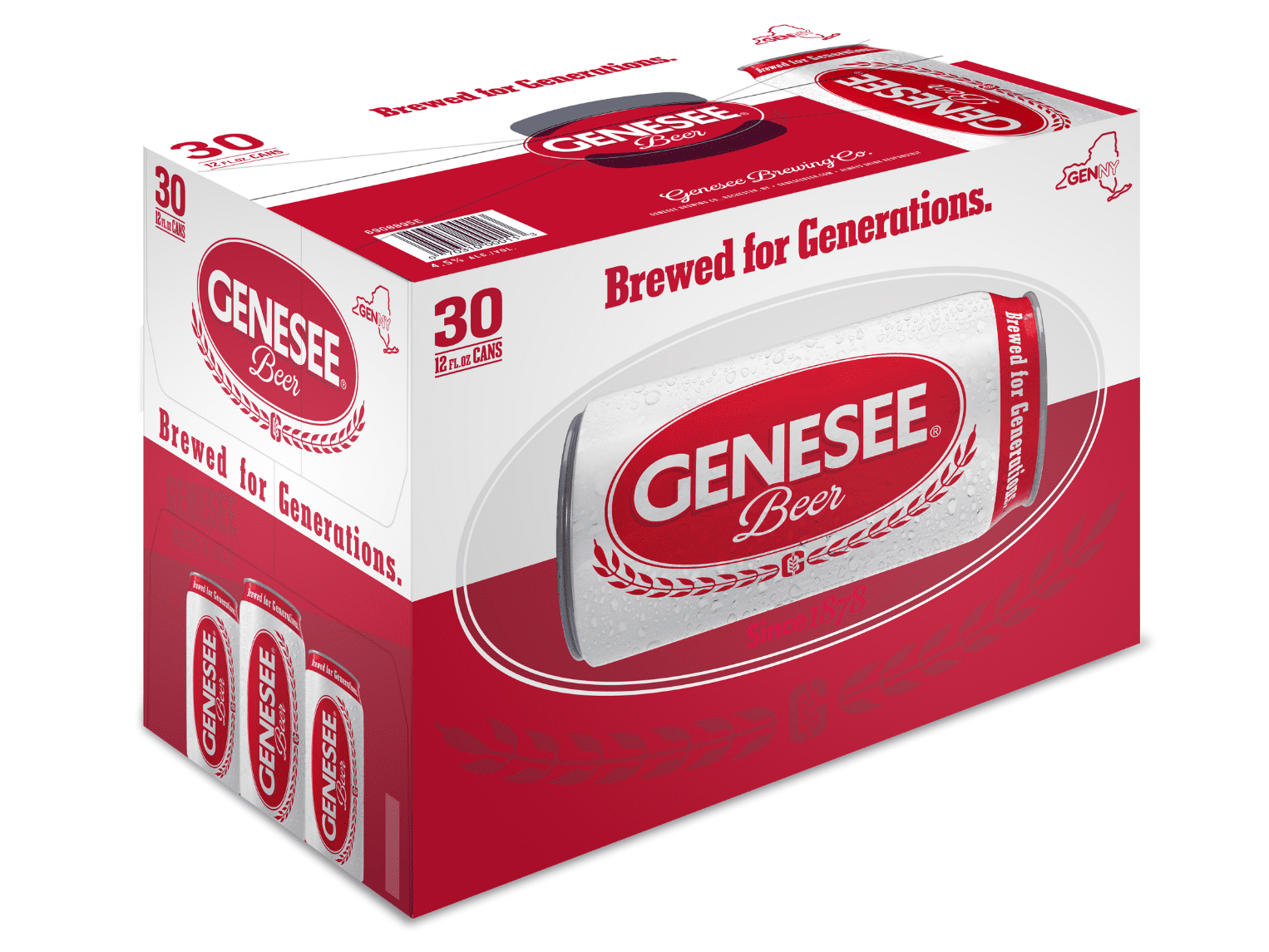 Genesee Lager Beer, 30 Pack, 12 fl oz Cans, 4.5% ABV, Domestic Beer