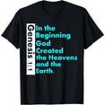thumbnail image 1 of Genesis 1:1 Bible verse t-shirt In the Beginning God Created, 1 of 3