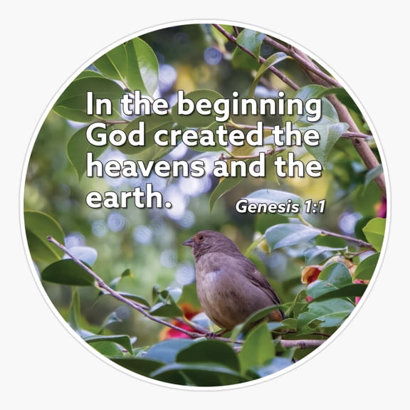 Genesis 1 1 In The Beginning God Created Sticker
