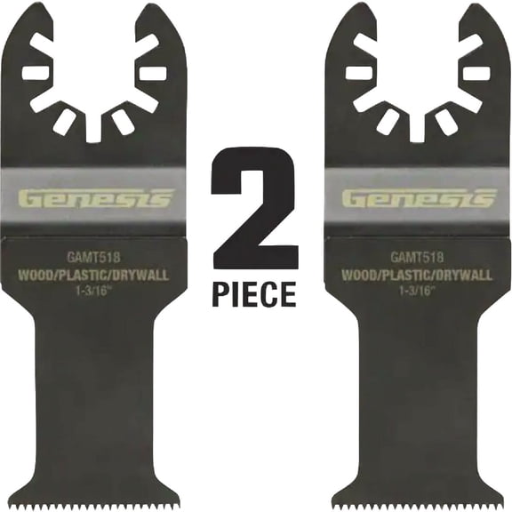Genesis 1-3/16 In. HCS Thin Flush Cut Oscillating Blade (2-Pack) GAMT518-2