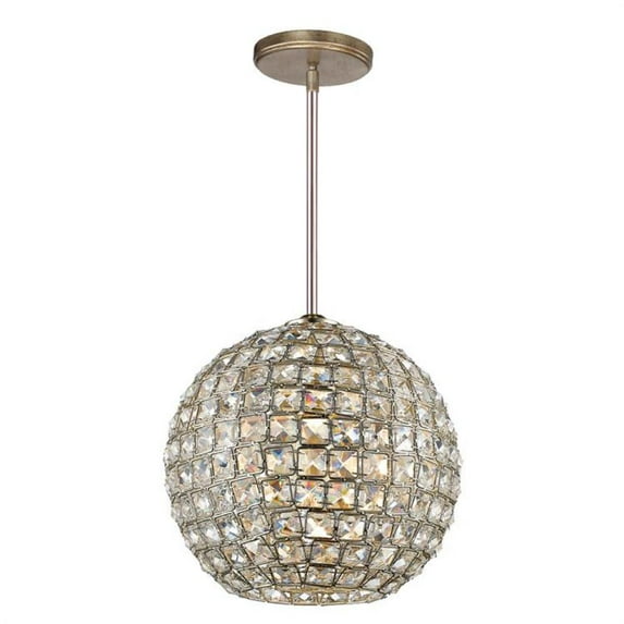 Genesis 1 Light Distressed Twilight Mini Chandelier by Crystorama 7800-DT in Miscellaneous Finish