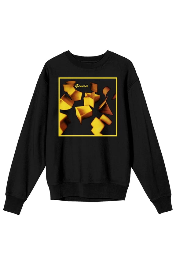 Genesis 1983 12th Studio Album Cover Crew Neck Long Sleeve Black Adult Sweatshirt-3XL