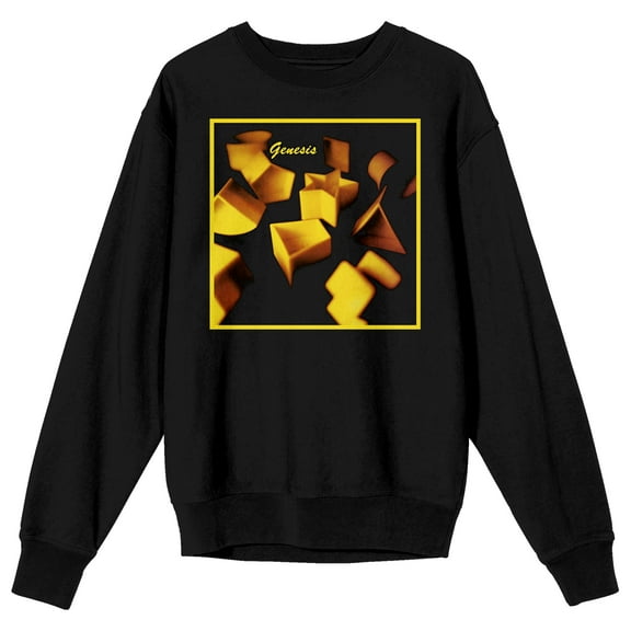 Genesis 1983 12th Studio Album Cover Crew Neck Long Sleeve Black Adult Sweatshirt-Medium