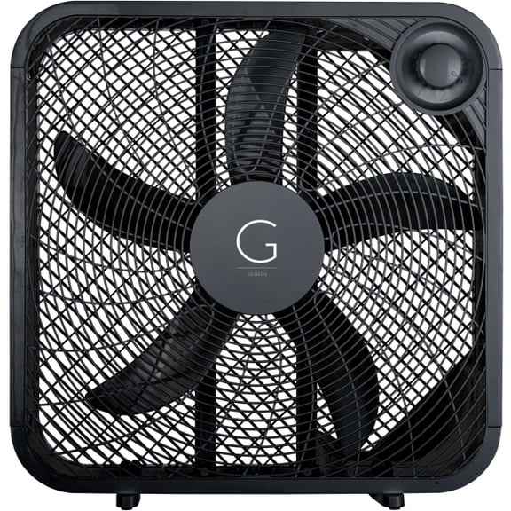 Genesis G20BOX-BLK 20-Inch 3-Speed Box Fan with Max Cooling Technology Black