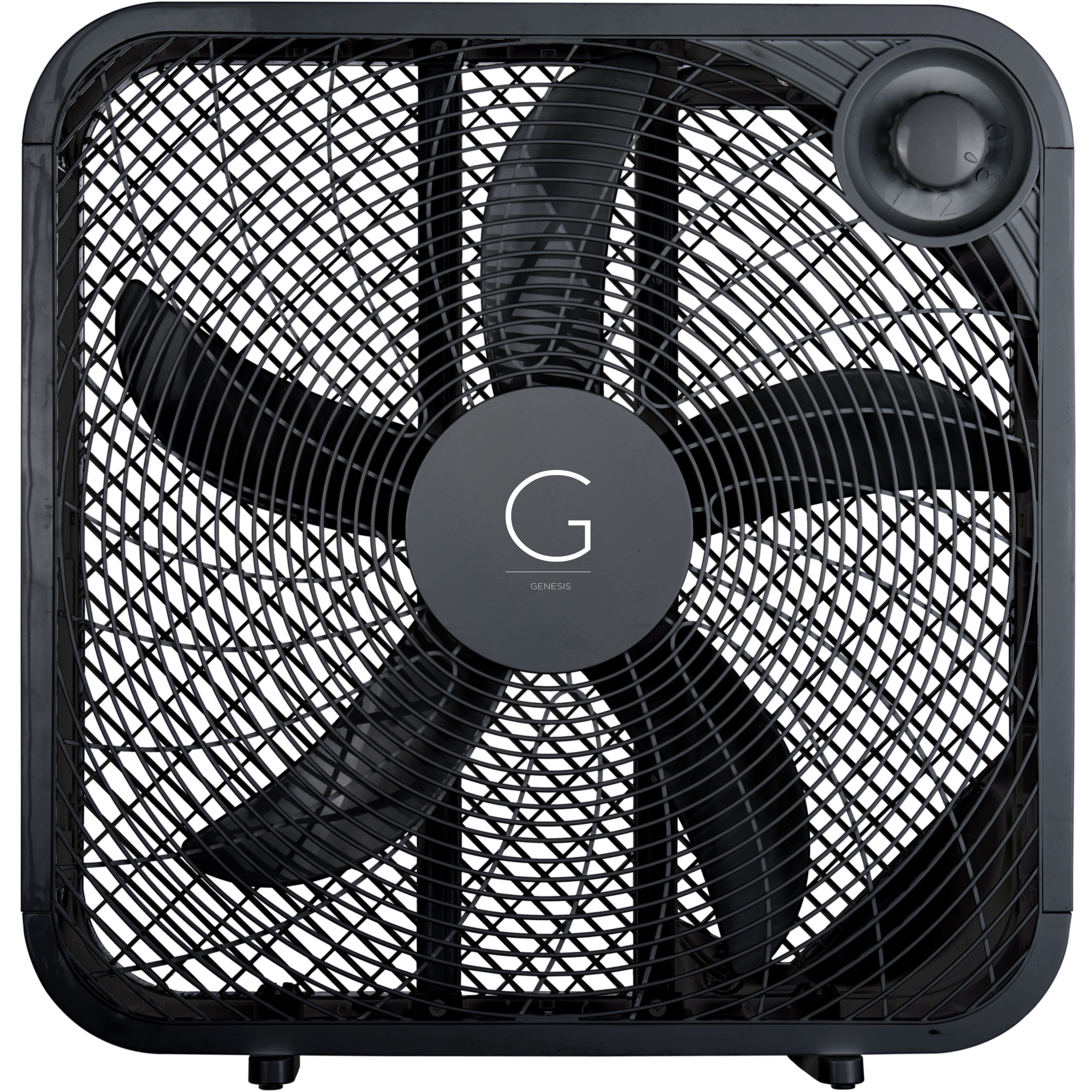Genesis 20"3 Speed Box Fan with Max Cooling Technology, G20BOXBLK
