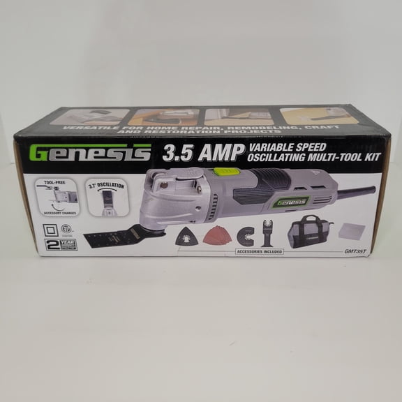 Genesis 3.5 Amp Oscillating Multi-Tool Kit Var-Speed w/ 16-Piece Acces...Corded